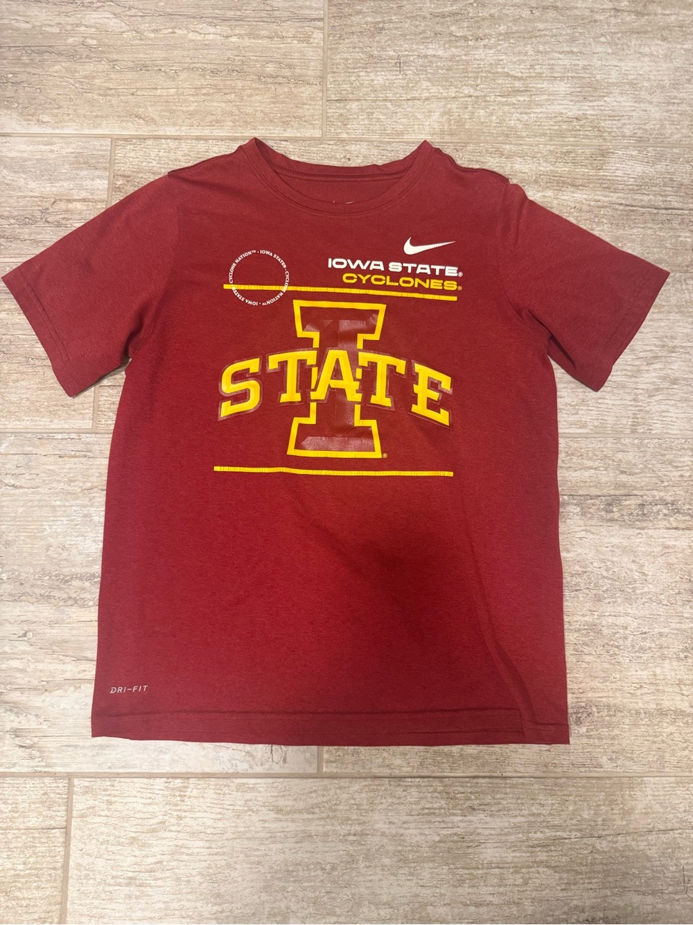 Nike Iowa State Cyclones Short Sleeve Tee with Yellow Graphic